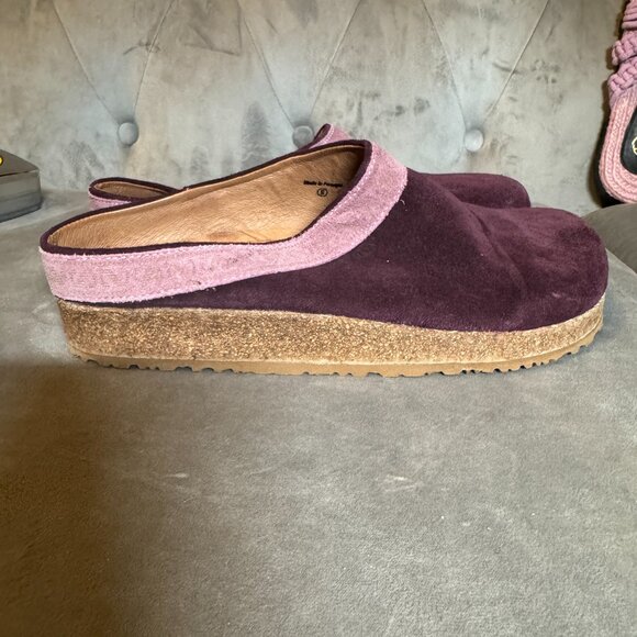 Stegmann Suede Clogs Burgundy Purple Comfort Slip-On – Women’s 7 - Picture 3 of 5